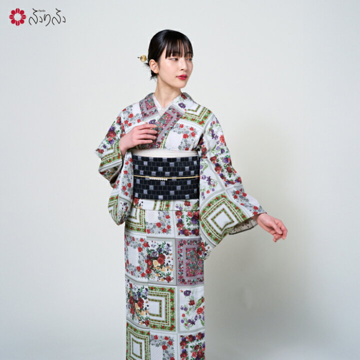 楽天市場】浴衣単品「 スカーフローズ 」公式 ふりふ 日本製 洗える 