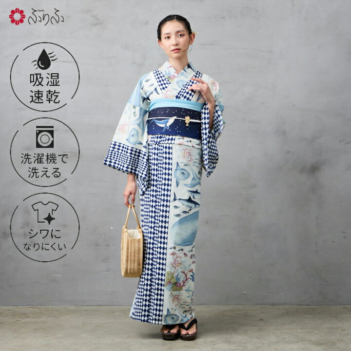 楽天市場】浴衣単品「 キャマラード 」公式 ふりふ 日本製 洗える 