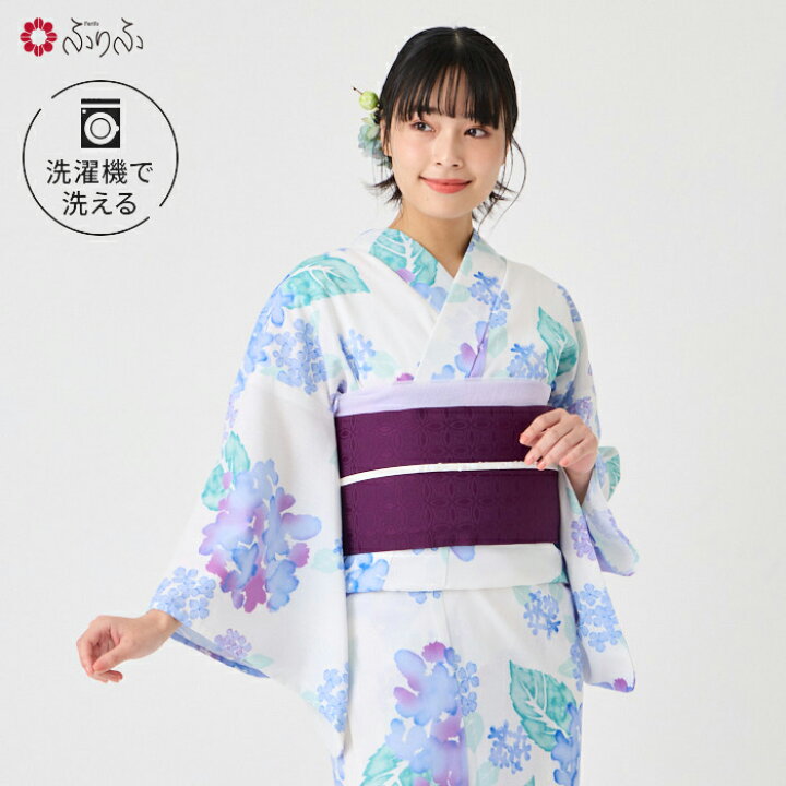 楽天市場】浴衣単品 「 ハナウタ 紫陽花 」公式 ふりふ 浴衣 