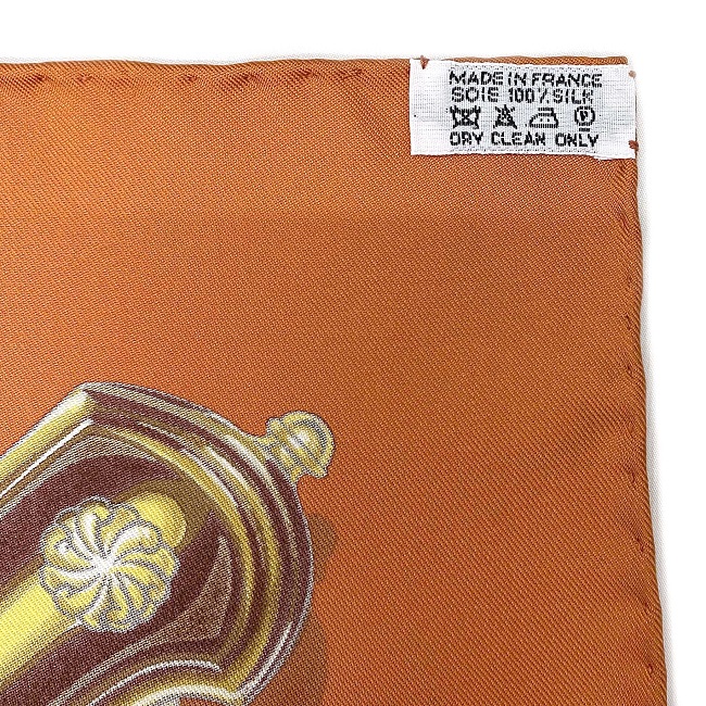 楽天市場】【送料無料】 エルメス スカーフ カレ 90 オレンジ ブラウン 