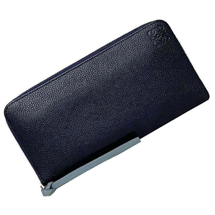 LOEWE ロエベ レザー 長財布 ネイビー 箱付き（ネイビー（紺）系 LOEWE  