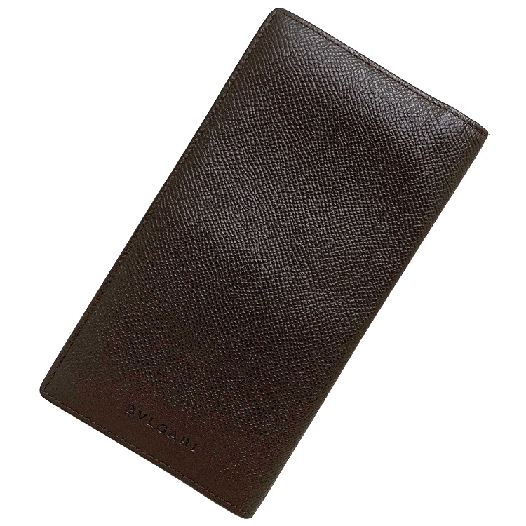 楽天市場】【送料無料】 ブルガリ 二つ折り 札入れ 茶色 長財布 