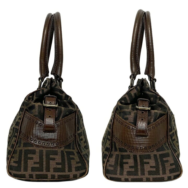 FENDI トートバッグFF ズッカ柄エトニコキャンバス レザー