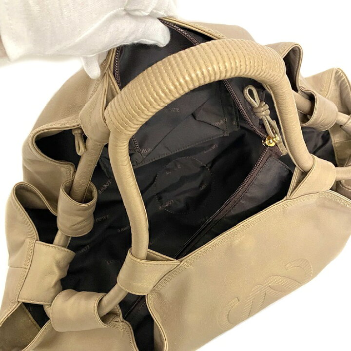 JP08 ロエベ ナッパレザー トートバッグ ハンドバッグ 巾着バッグ 楽天 