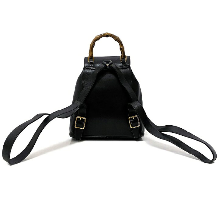 楽天市場】【送料無料】 グッチ ミニ リュック ブラック バンブー 003  