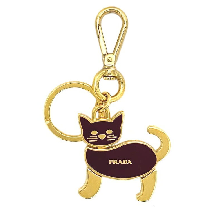 楽天市場】【送料無料】 プラダ キーリング ゴールド パープル 美品 猫 