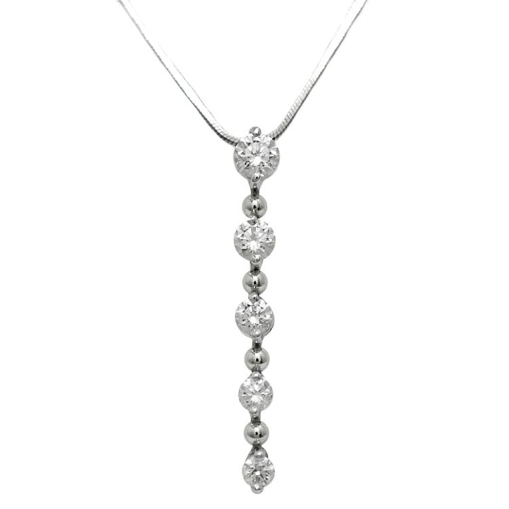 楽天市場】【送料無料】 ダイヤ ネックレス 5連 0.51ct Pt 850 Pt 900 