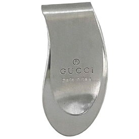 【送料無料】 グッチ マネークリップ シルバー 美品 メタル 中古 GUCCI レア 財布 クリップ お札 お金 挟む コンパクト ミニ ロゴ シンプル スマート ウォレット ワンポイント プレーンタイプ クリップ型 スタンダード スマートペーパークリップ ブランド 本物 鑑定済み