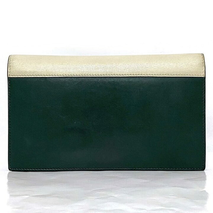 美品 箱付き 正規品 セリーヌ CELINE キャンバス クラッチバッグ 白 