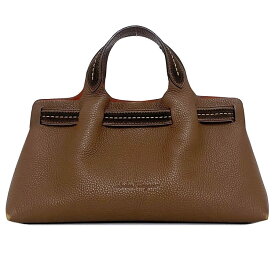 【送料無料】 サルヴァトーレ フェラガモ ハンドバッグ ブラウン AF-21 4920 美品 レザー 中古 Salvatore Ferragamo 軽い ミニ シンプル 本革 定番 人気 女性 レディース 通勤 通学 無地 茶色 ロゴ ワンポイント 横長 お洒落 エレガンス 高級感 上品 ブランド 本物 鑑定済み