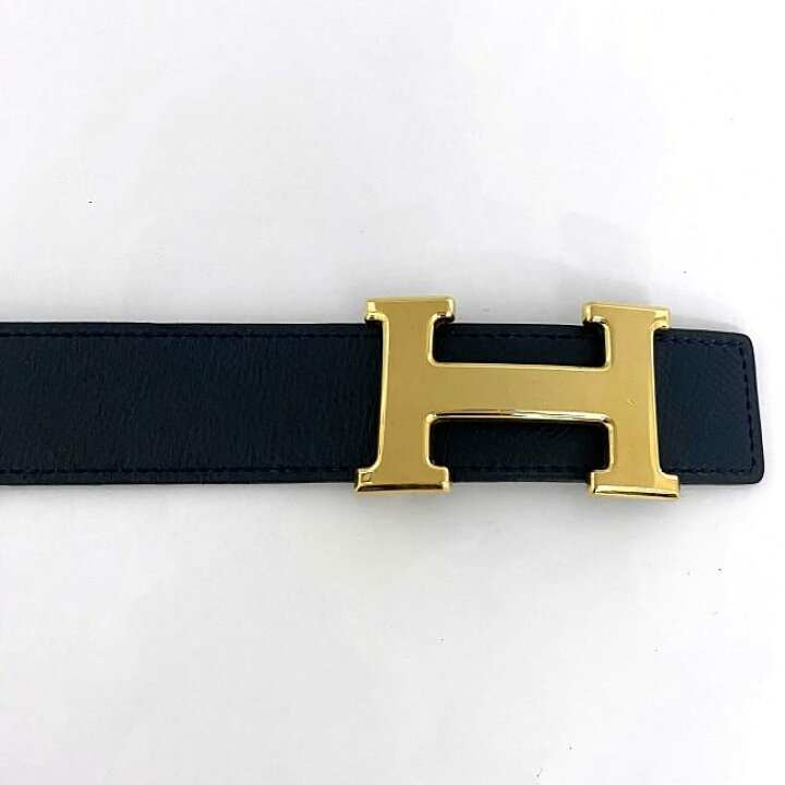 楽天市場】【送料無料】 エルメス H ベルト ネイビー グリーン 