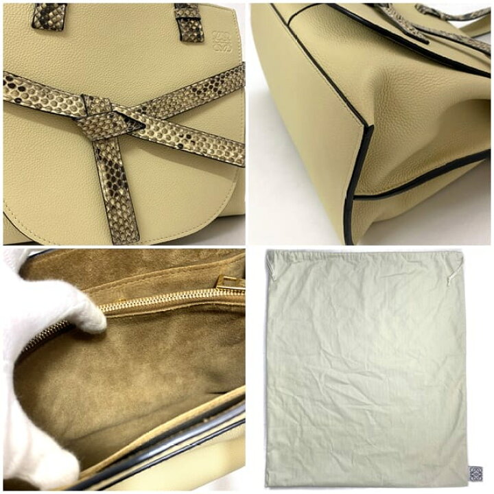 楽天市場】【送料無料】 ロエベ ハンドバッグ ゲートバッグ ベージュ  