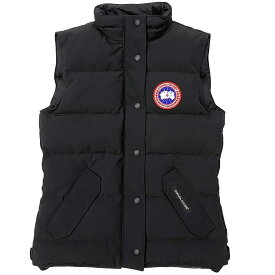 【送料無料】 カナダグース ダウンベスト ブラック 2832L 未使用 レディース XS ナイロン ダウン フェザー Sランク CANADA GOOSE アウター 女性 ベスト ファスナー ロゴ 小さいサイズ 定番 人気 黒 刺繍 ワンポイント お洒落 高級感 上品 アパレル ブランド 本物 鑑定済み