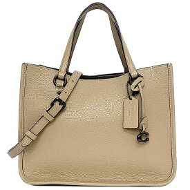 【送料無料】 コーチ 2way バッグ ベージュ C3460 美品 レザー 中古 COACH ハンドバッグ ショルダーバッグ シンプル Cロゴ チャーム 定番 人気 女性 レディース 通勤 通学 ビジネス 鞄 肩掛け ショルダー 無地 バッグ お洒落 エレガント 高級感 上品 ブランド 本物 鑑定済み