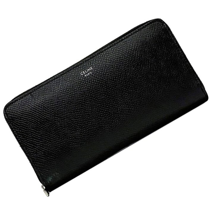 CELINE ラウンドファスナー長財布 ラージ ジップドウォレット ブラック 美