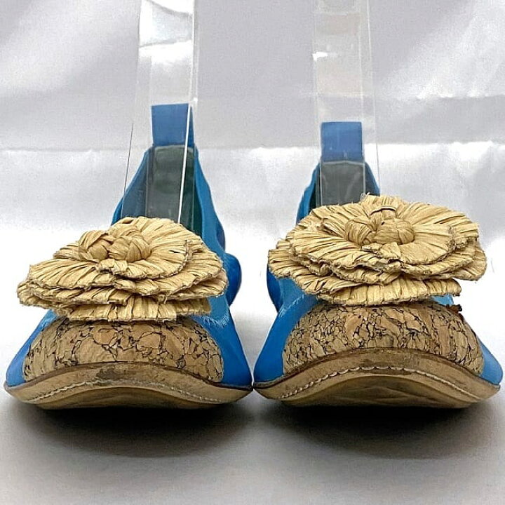 楽天市場】【送料無料】 シャネル バレエシューズ ec-21062 ブルー  