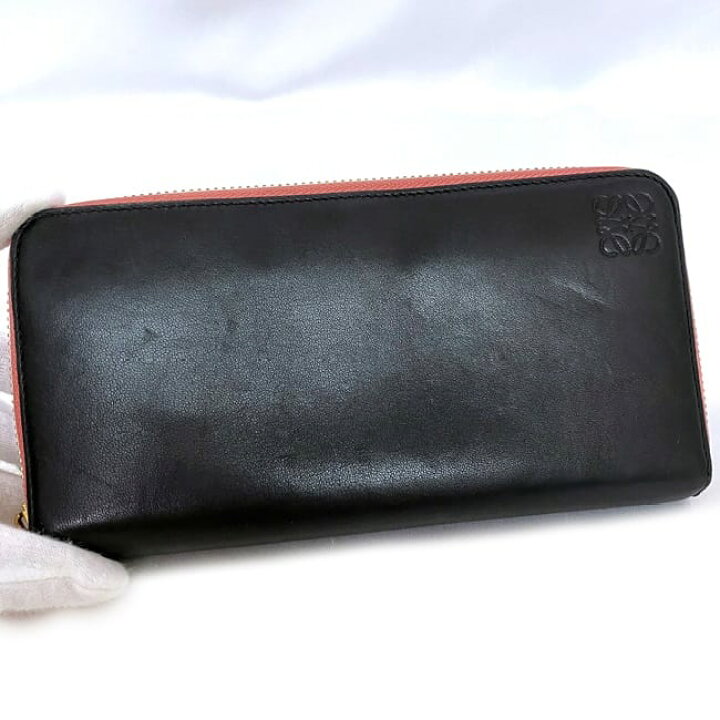 楽天市場】【送料無料】 ロエベ ラウンドファスナー 長財布 ブラック 