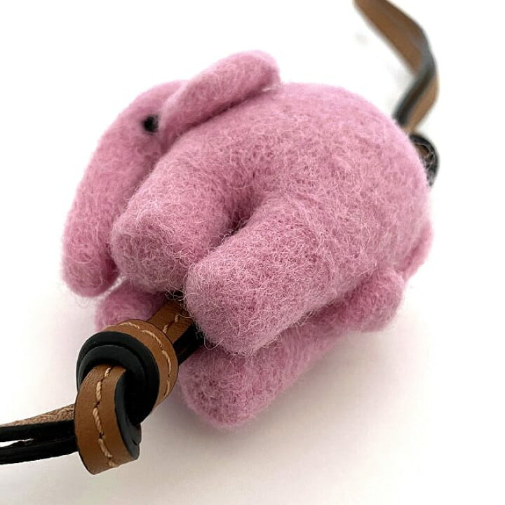 楽天市場】【送料無料】 ロエベ エレファント バッグチャーム ピンク  