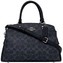 【送料無料】 コーチ 2way バッグ ec-22600 ネイビー ブルー シグネチャー 91132 美品 レザー 中古 COACH 自立 紺色 ハンドバッグ ショルダーバッグ ロゴ 肩掛け ファスナー レディース メンズ クロスボディ 総柄 マチ有 ショルダーバッグ ブランド 本物 鑑定済み