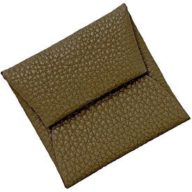 【送料無料】 エルメス コインケース バスティア f-24563 ベージュ グレー エトゥープ 美品 小銭入れ レザー トゴ 中古 □F刻印 HERMES ホック ミニ 財布 コンパクト 箱付き メンズ レディース 定番 人気 シンプル 革財布 スクエア ヴィンテージ ブランド 本物 鑑定済み