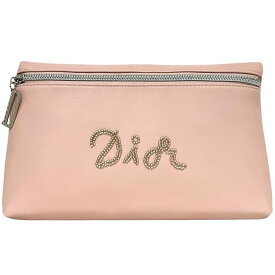 【送料無料】 クリスチャン ディオール ポーチ ec-25081 ピンク BEAUTE 美品 小物入れ 合成皮革 中古 Christian Dior ファスナー ロゴ ビジュー コスメ メイクポーチ コスメポーチ ロゴビジュー レディース 女性 定番 人気 シンプル ヴィンテージ ブランド 本物 鑑定済み