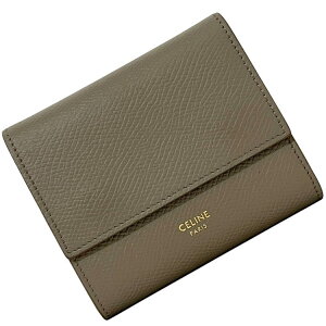 美品 セリーヌスモール トリフォールドウォレット （セーズ）サテンド 