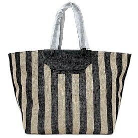 フルラ トートバッグ ベージュ ブラック XB00510 BX0635 未使用 美品 キャンバス レザー Sランク FURLA 黒 ストライプ 大容量 バッグ 軽量 ランドリーバッグ ラージ ロゴ 総柄 人気 レディース 女性 マチ有 ナチュラル 上品 高級感 ブランド 本物 鑑定済み