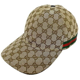 グッチ キャップ ベージュ ブラウン シェリー 200035 美品 Mサイズ 帽子 キャンバス 中古 GUCCI ベースボールキャップ GG 総柄 ロゴ GGキャンバス 定番 人気 メンズ レディース ユニセックス アパレル ファッション小物 小物 ウェブディテール 本物 鑑定済み