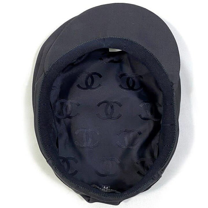 楽天市場】シャネル ロゴ ハット ブラック ホワイト レア 美品 Mサイズ  