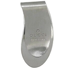 グッチ マネークリップ シルバー 美品 メタル 中古 GUCCI レア 財布 クリップ お札 お金 挟む コンパクト ミニ ロゴ シンプル スマート ウォレット ワンポイント プレーンタイプ クリップ型 スタンダード スマートペーパークリップ ブランド 本物 鑑定済み