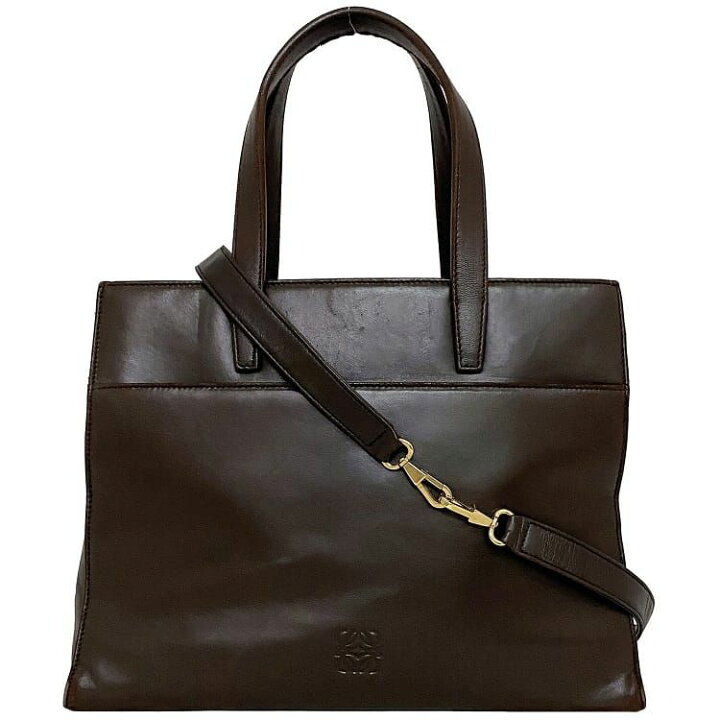楽天市場】ロエベ 2way バッグ ブラウン アナグラム 美品 ハンドバッグ 