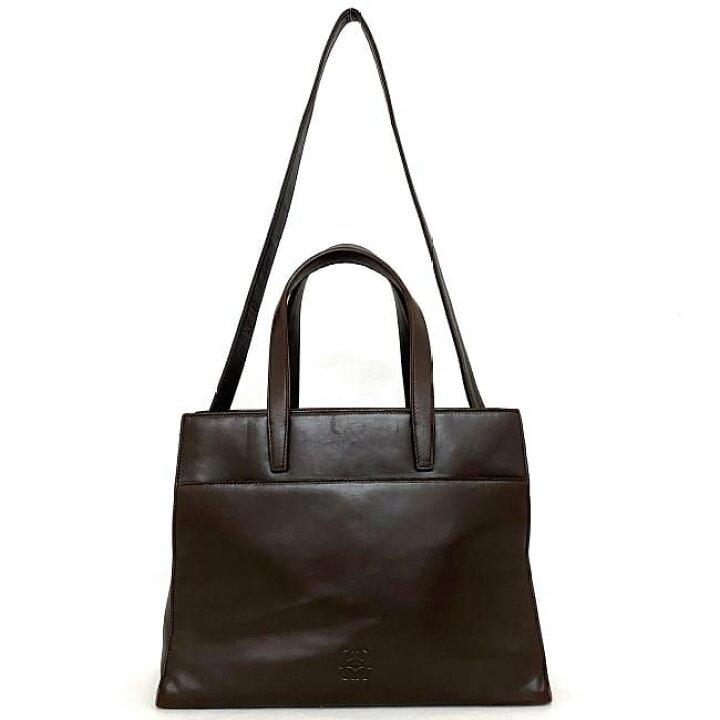 楽天市場】ロエベ 2way バッグ ブラウン アナグラム 美品 ハンドバッグ 