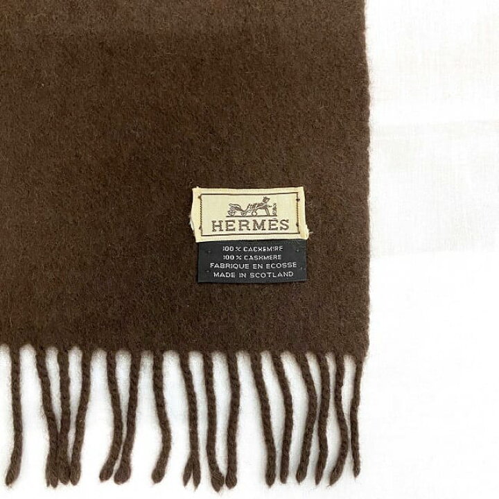 楽天市場】エルメス マフラー ブラウン 美品 クリーニング済み 