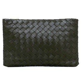 ボッテガヴェネタ クラッチバッグ グレー ゴールド マキシイントレ 美品 レザー GP 中古 BOTTEGA VENETA イントレチャート ハンドバッグ ポーチ ファスナー 定番 人気 女性 レディース カジュアル コンパクト お洒落 革 本革 高級感 ブランド 本物 鑑定済み