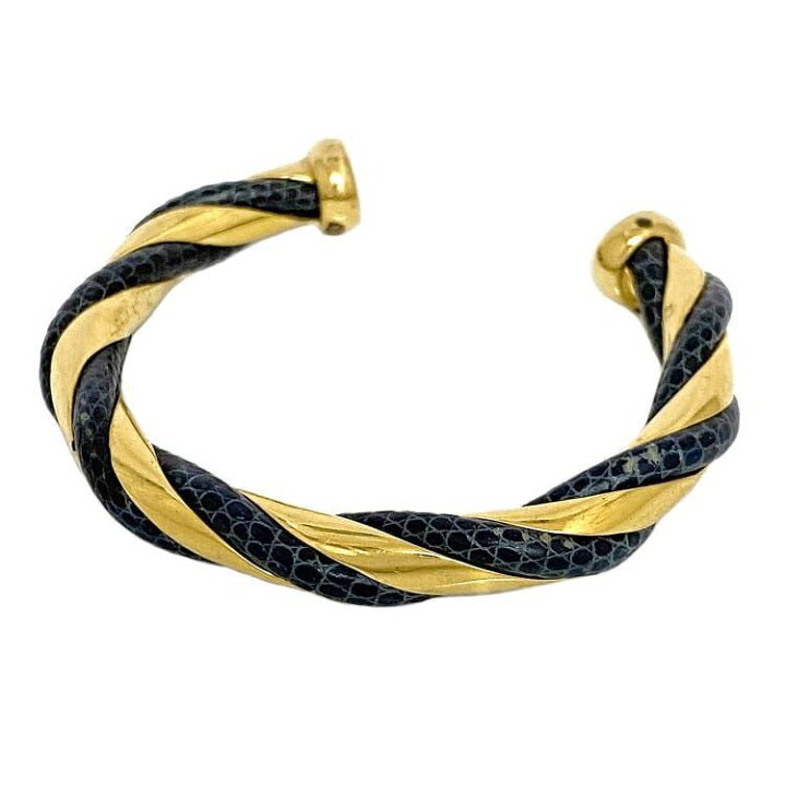 楽天市場】エルメス バングル ゴールド グレー ツイスト 美品 GP 