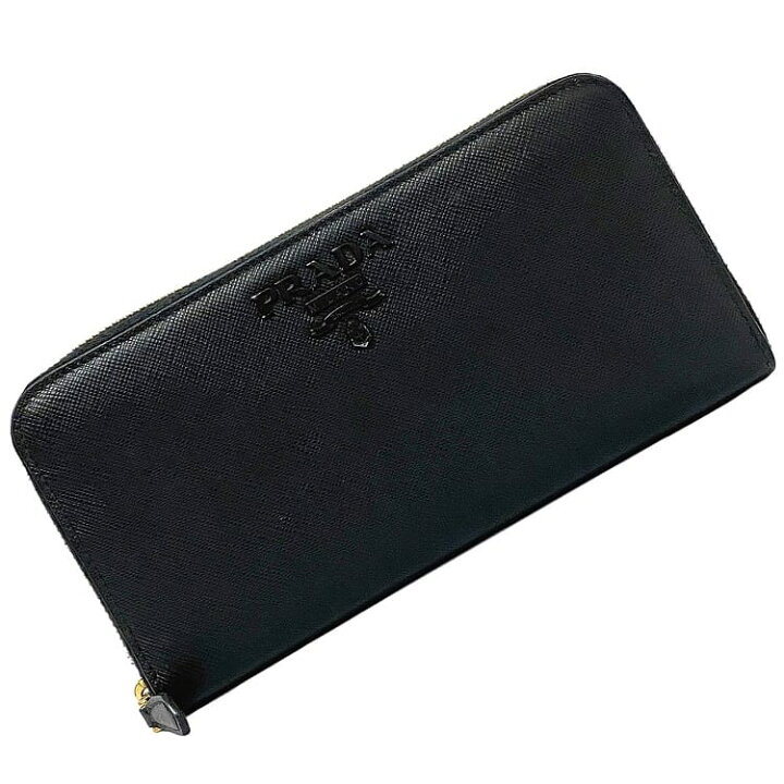 楽天市場】プラダ ラウンドファスナー 長財布 ブラック NERO 1ML506  