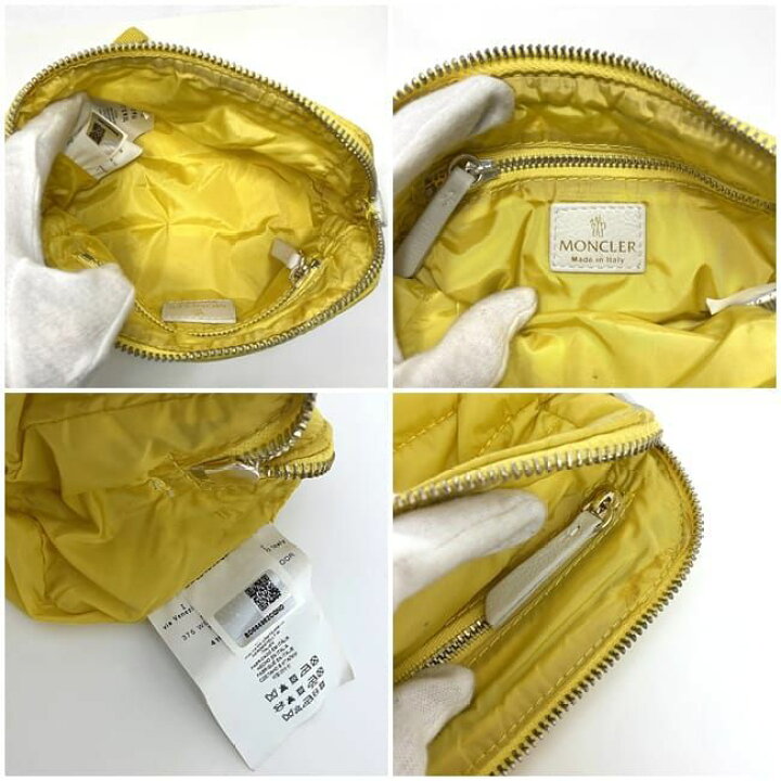 楽天市場】モンクレール ポーチ イエロー RN116347 美品 レア ナイロン 