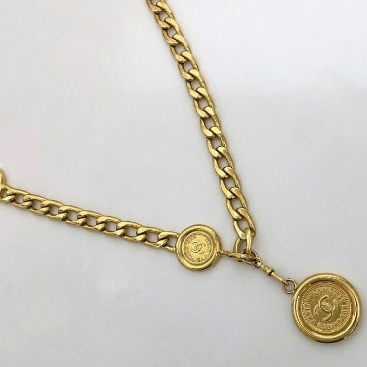 楽天市場】シャネル チェーン ベルト ゴールド 美品 ココマーク GP  