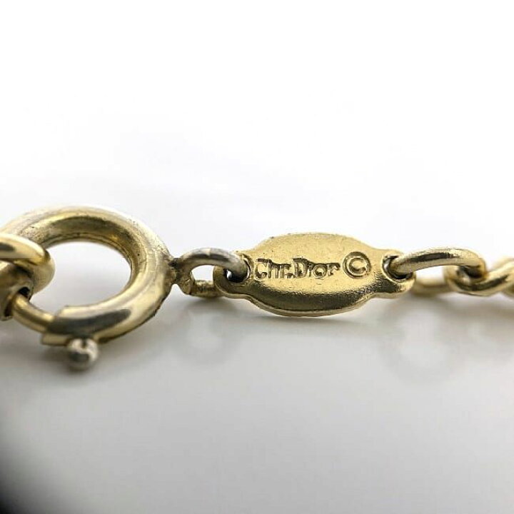 楽天市場】クリスチャン ディオール ロング ネックレス ゴールド 美品 