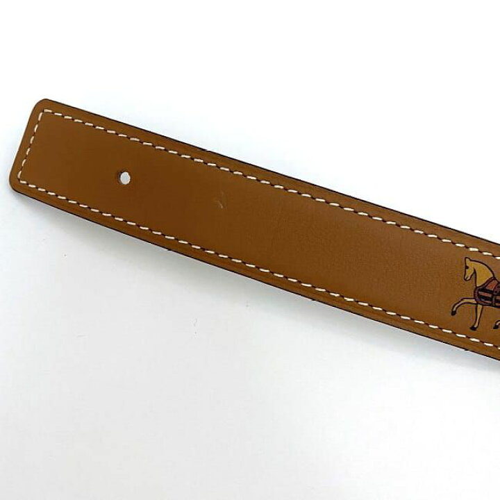 楽天市場】エルメス ベルト ブラウン ec-20327 美品 レア 馬柄 レザー  