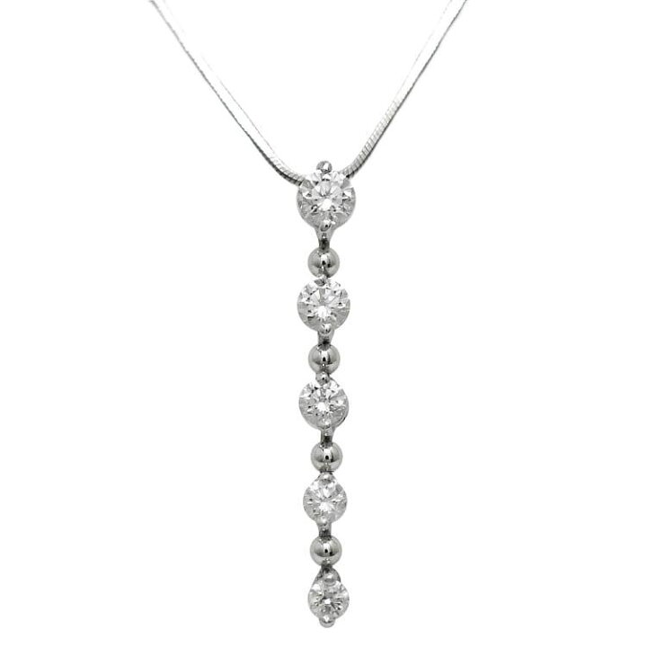 楽天市場】ダイヤ ネックレス 5連 0.51ct Pt 850 Pt 900 プラチナ  