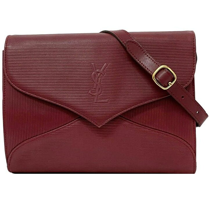 楽天市場】イヴサンローラン ショルダーバッグ ボルドー 美品 YSL 