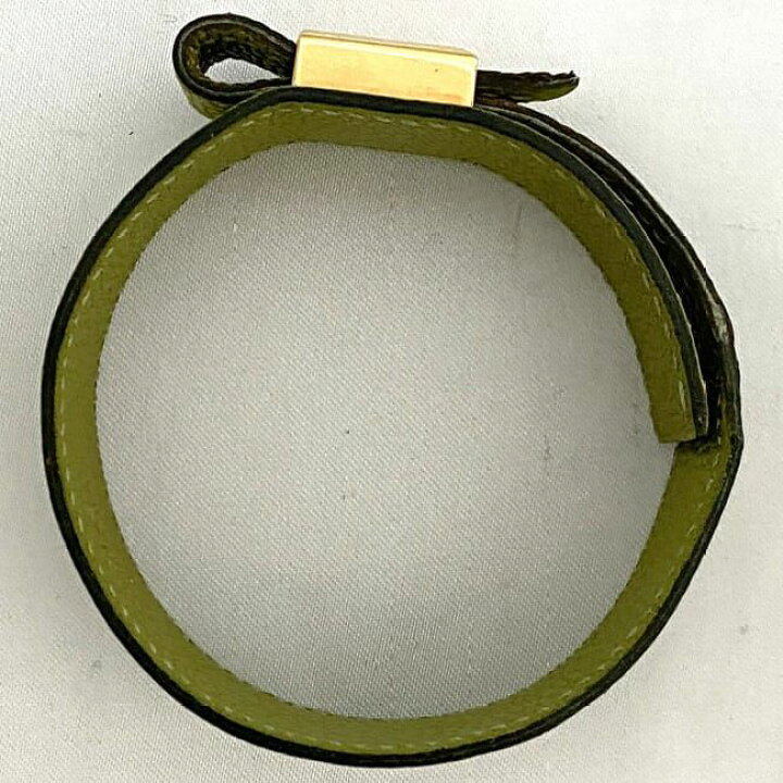 楽天市場】エルメス アルテミス ブレスレット グリーン 美品 レザー 