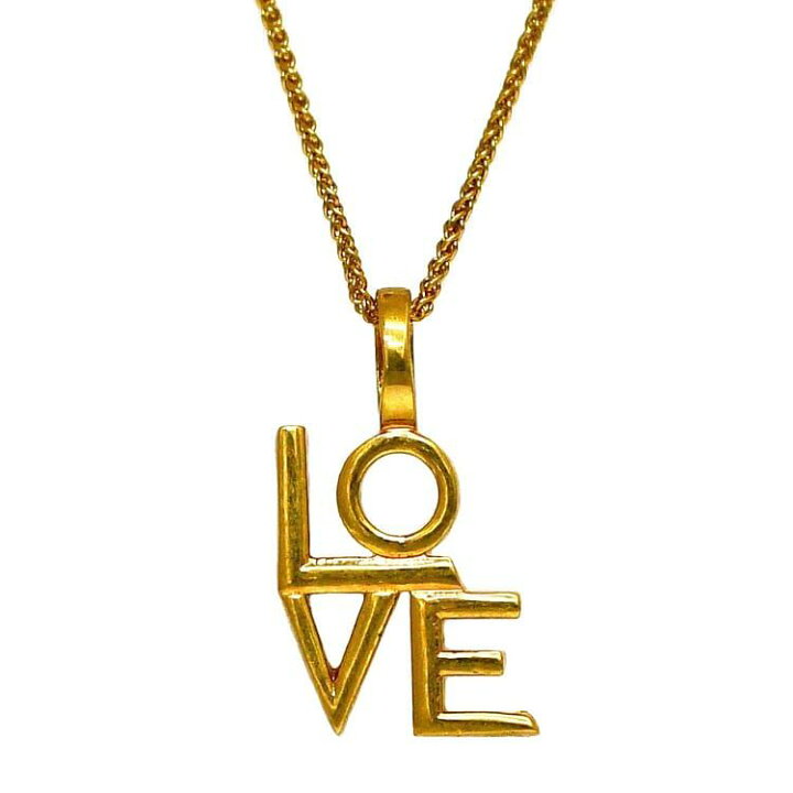 楽天市場】サンローラン LOVE ネックレス ゴールド 669087Y1500 美品 