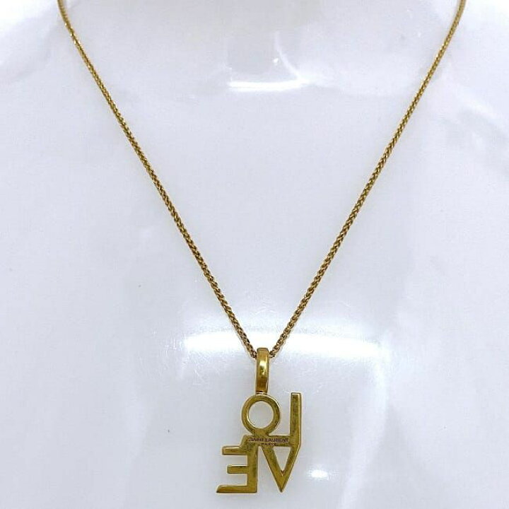 楽天市場】サンローラン LOVE ネックレス ゴールド 669087Y1500 美品 