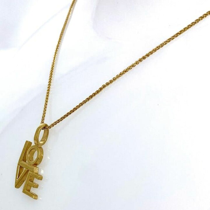 楽天市場】サンローラン LOVE ネックレス ゴールド 669087Y1500 美品 