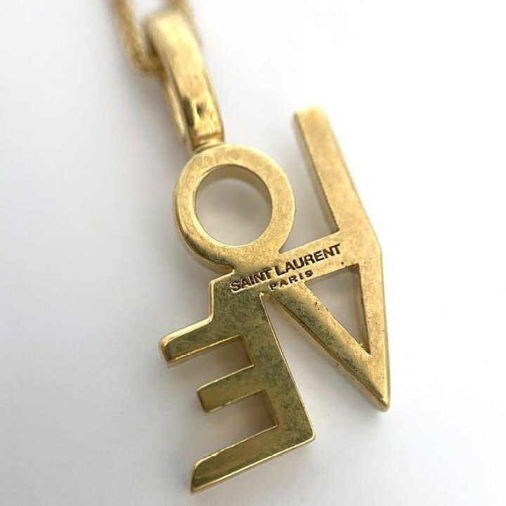 楽天市場】サンローラン LOVE ネックレス ゴールド 669087Y1500 美品 