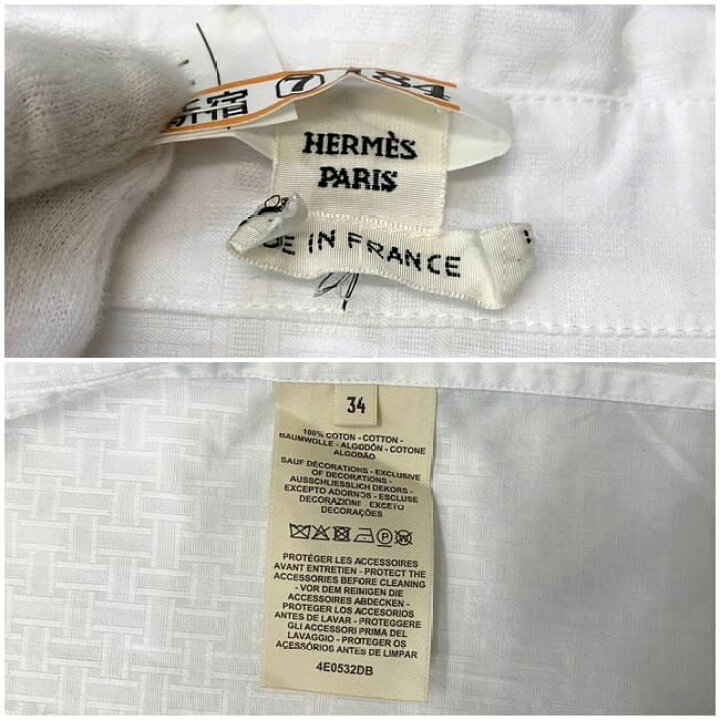 楽天市場】エルメス ジップ ワンピース ホワイト 美品 クリーニング 