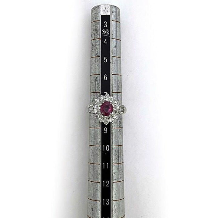楽天市場】プラチナ ルビー リング ピンク クリア 指輪 8号 新品 