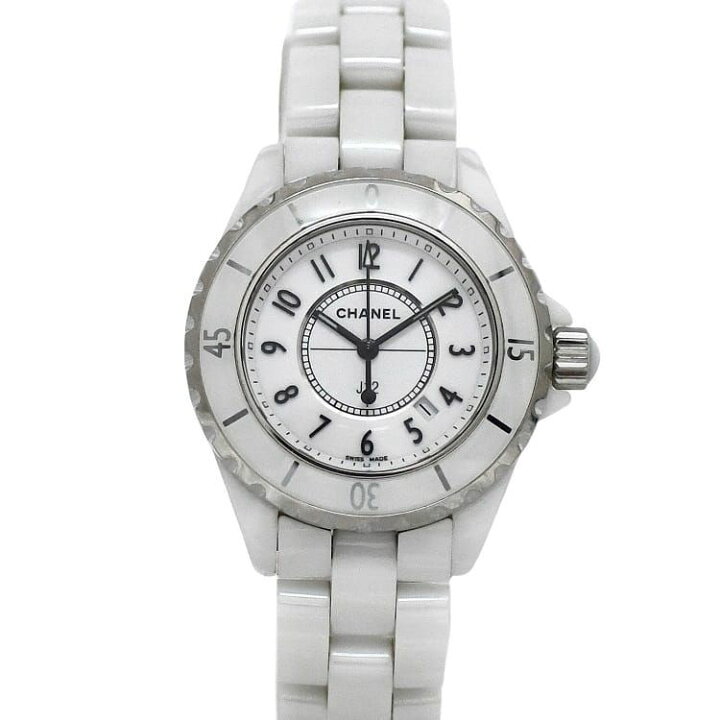 楽天市場】シャネル 腕時計 J12 ホワイト H0968 美品 レディース 34mm  